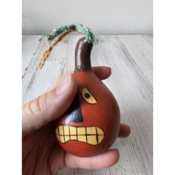 Vintage Mary hurman-may? gourd pumpkin primitive ornament Halloween jack-o'-lant - Picture 2 of 7